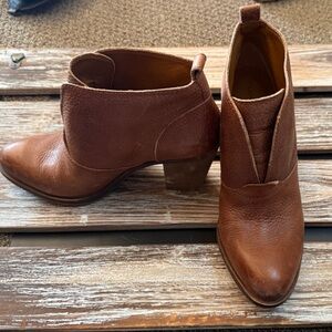 Lucky Brand Brown Leather Ankle Boots